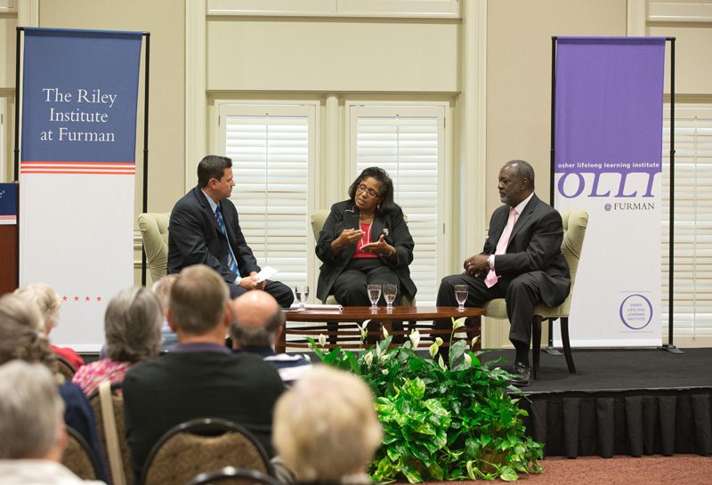 (l-r) Mark Quinn, Lisa Waddell and Roland Gardner