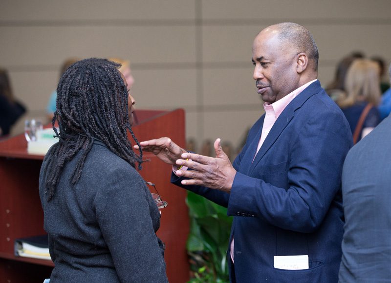 Ambassdor Sanders continued the conversation with members of the audience