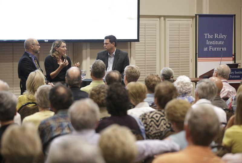 (l-r) George Khushf, Melanie Cozad and Mark Quinn