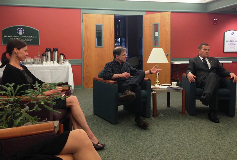 (l-r) Jacki Martin, Associate Director of the Riley Institute, Mike Bressler and General Lehnert
