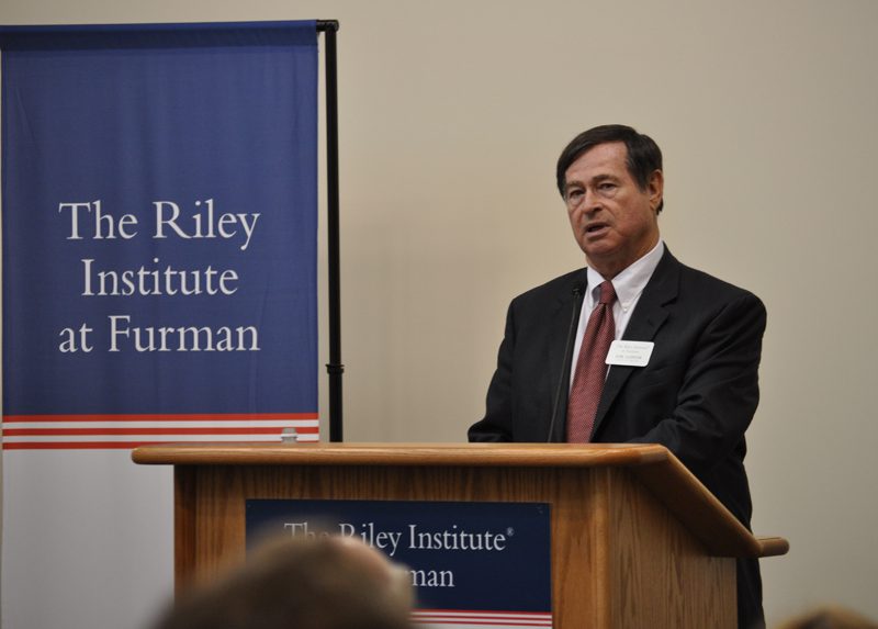 Don Gordon, Executive Director of the Riley Institute, introducing General Lehnert