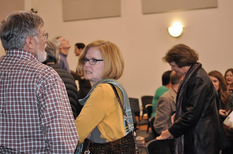 The conversation continued following the address