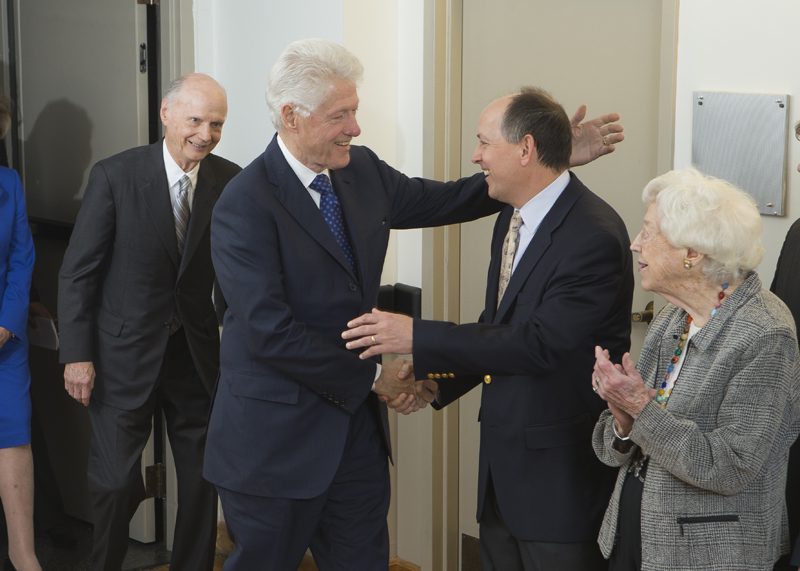 President Clinton arrives