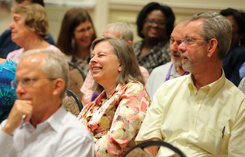 Faculty members Lynn Shackelford and Bruce Brown