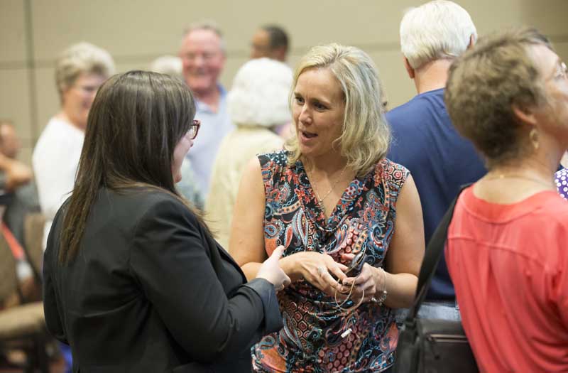 Dawn Dowden continuing the conversation with guests