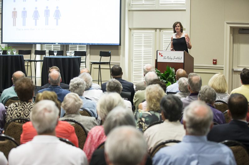Carol Naughton speaking about 