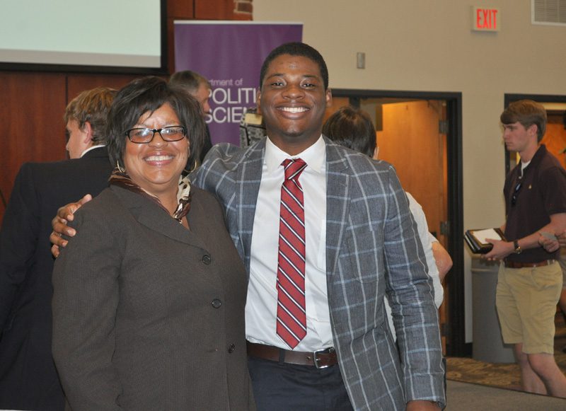 Teresa Cosby with Advance Team member Georquel Goodwin