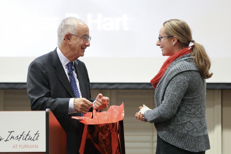 Peter Hart with Advance Team student Emilee O'Brien