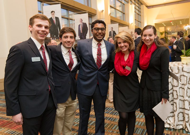 Riley Institute Advance Team Members (l-r): Noah Zimmerman, John McDonough, Nathan Mathai, Laken Weaver and Lucy Lansing