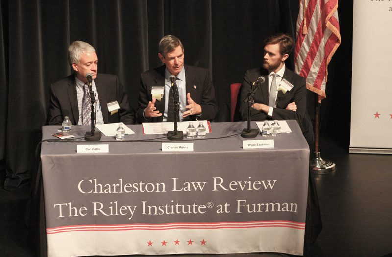 Panel Three: (l-r) Dan Gatlin, Vice President of Nuclear Operations, SCANA, Charles Munns, Vice Admiral, US Navy (ret.) and Wyatt Sassman, Associate Attorney, Southern Environmental Law Center