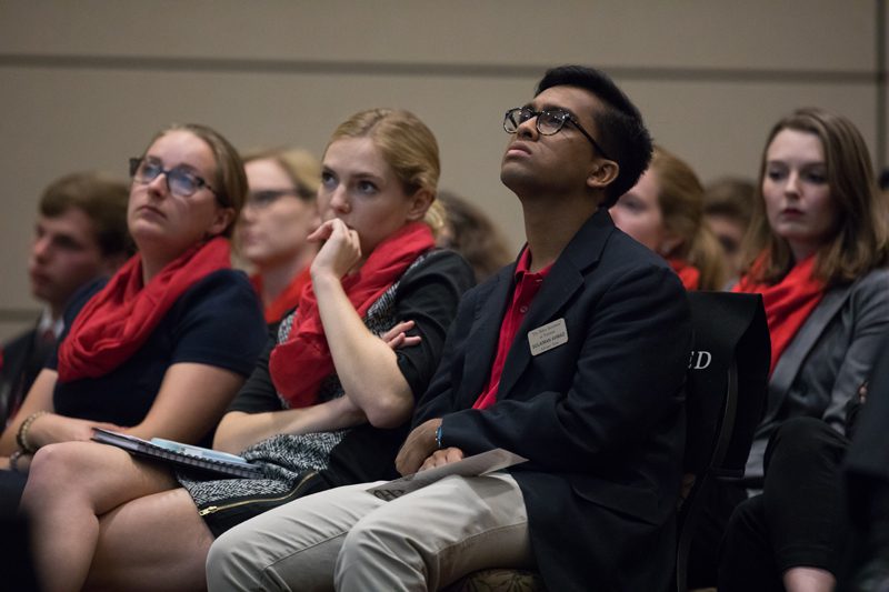 Advance Team members (l-r): Emilee O'Brien, Julia Reynolds and Sulaiman Ahmad