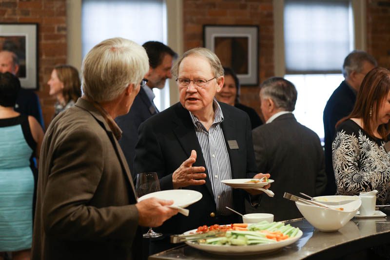 Brent Nelsen speaking with Mike McConnell