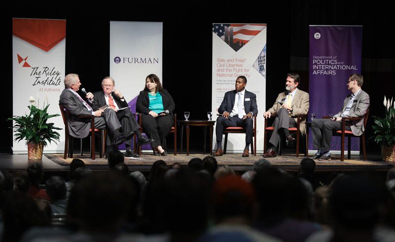 (l-r) David Shi, Mike McConnell, Jessica Taylor, Maurice Owens, Mike Roosevelt, and Eli Dourado