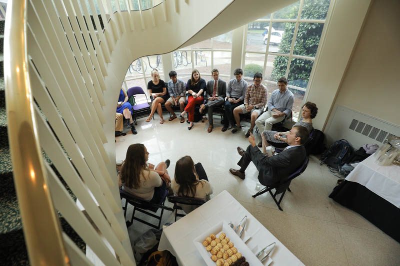 Chuck Todd meeting with the Riley Institute Advance Team