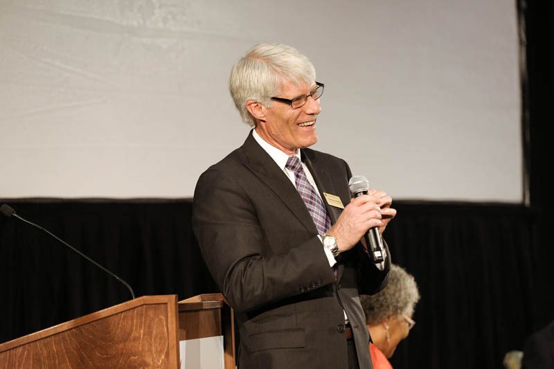 Brent Nelsen moderating the Q & A