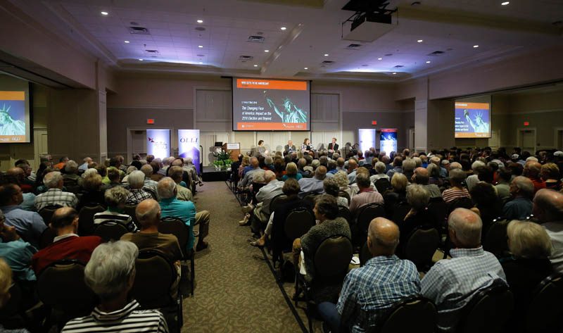 It was a full house with Furman students and faculty and community members