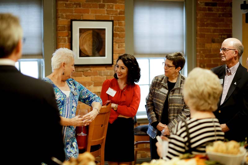 (l-r) Deborah Malac, Buket Oztas, Assistant Professor, Politics and International Affairs, Beth Niblock and Benny Walker