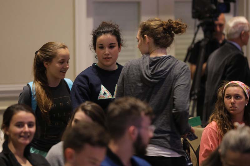 Students gathering for the event