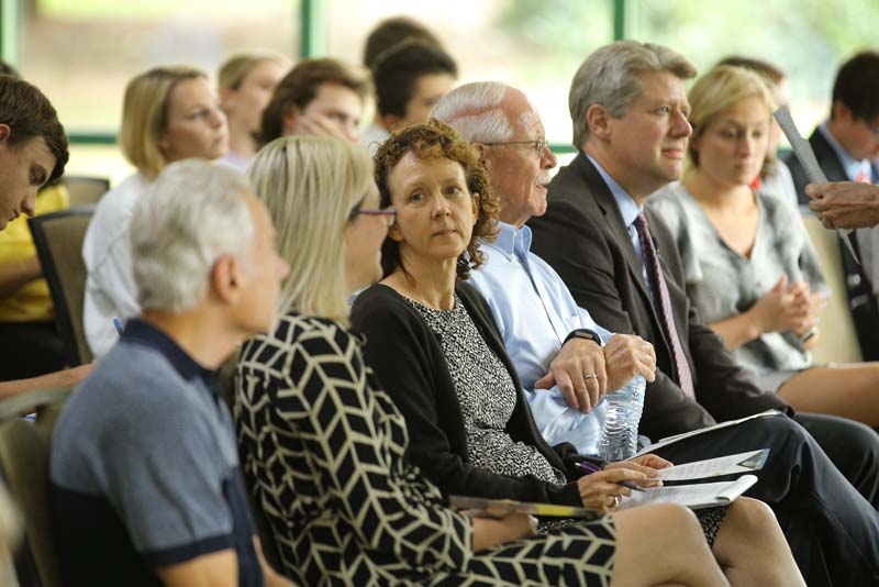 Political Science Professors (l-r) Ty Tessitore, Liz Smith, Danielle Vinson, Jim Guth and guest speaker Andy Rudalevige