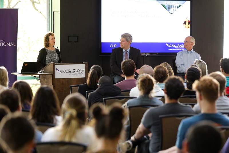 (l-r) Danielle Vinson, Andy Rudalevige and Jim Guth