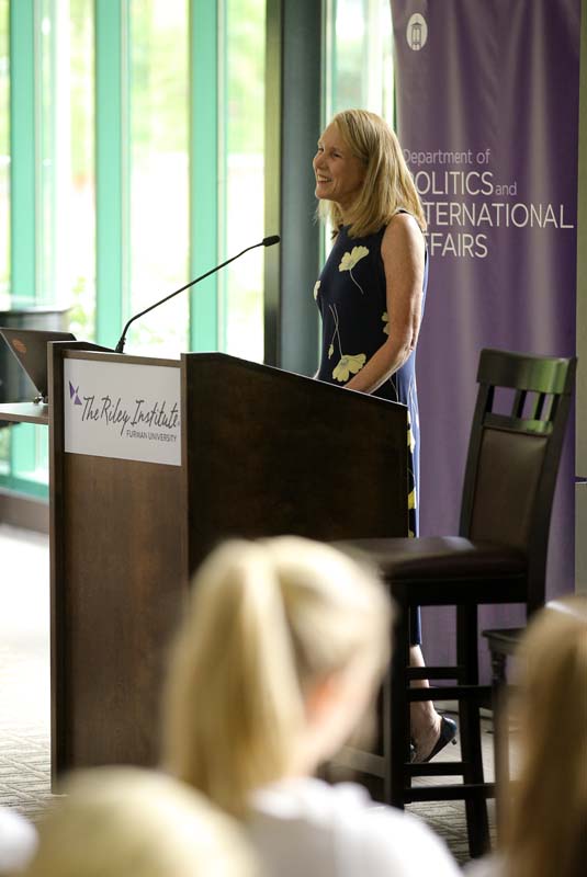 Jill Fuson, Director of the Institute’s Center for Critical Issues, welcoming everyone
