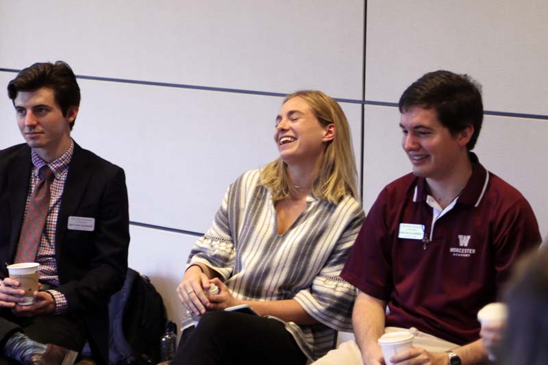 Advance Team members (l-r): Matthew Deininger, Julia Reynolds and Christian Alexandrou