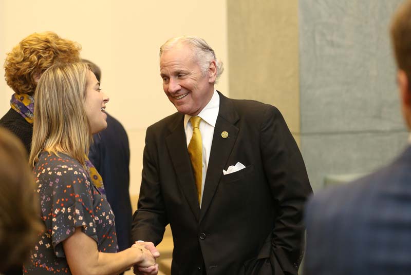 Governor Henry McMaster and Cathy Stevens, Director of the White-Riley-Peterson Afterschool Policy Fellowship, Riley Institute