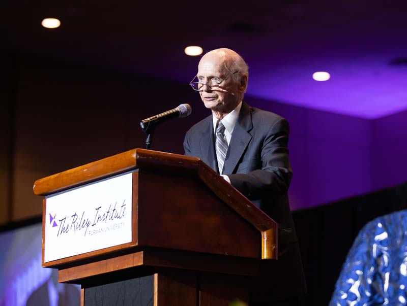 Secretary Riley sharing remarks