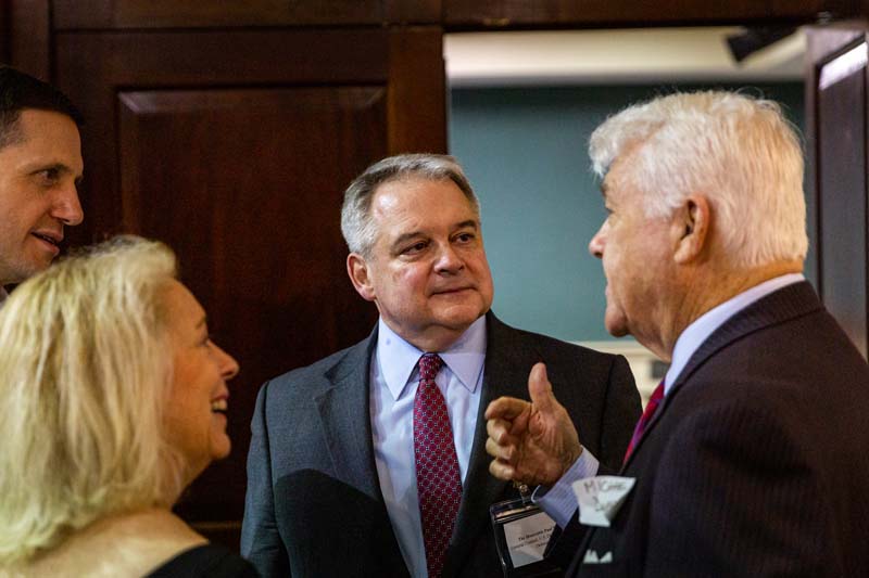 Len Young and Michael Duffy speaking with Paul Ney