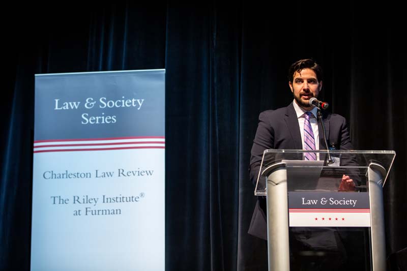Timothy Nicolette, Syposium Editor Vol. XIV, Charleston Law Review, welcoming guests