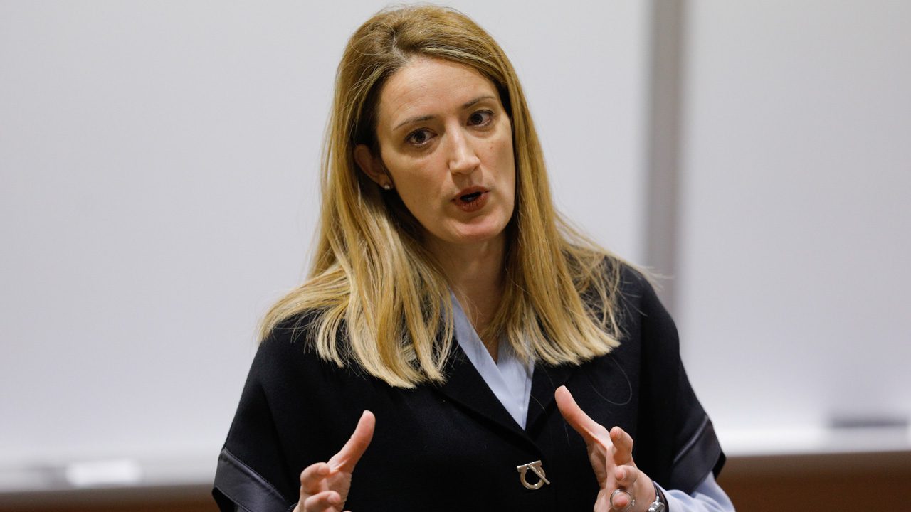 Roberta Metsola spoke at Dr. Brent Nelsen's class