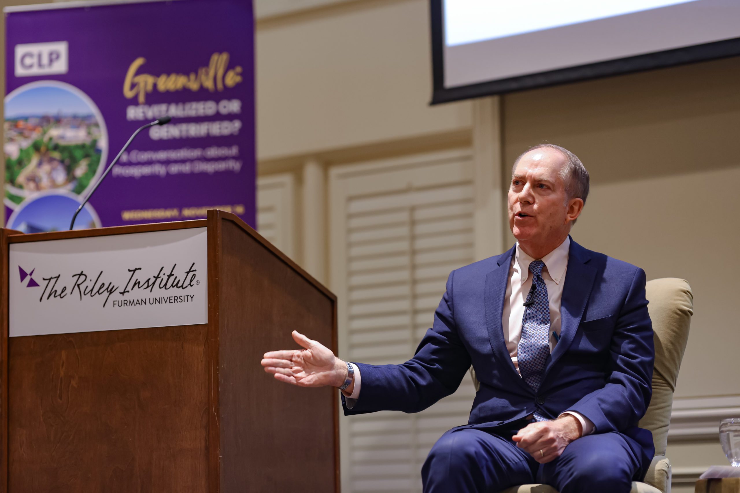 Mayor Knox White, who has served in the role since 1995, described collaborative efforts between independent businesses and the local government to prioritize sustainable development. 