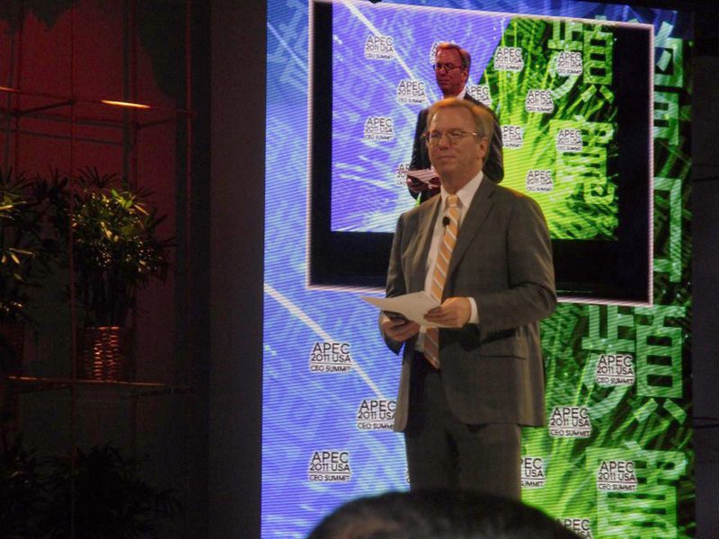 Eric Schmidt, Executive Chairman, Google Inc.