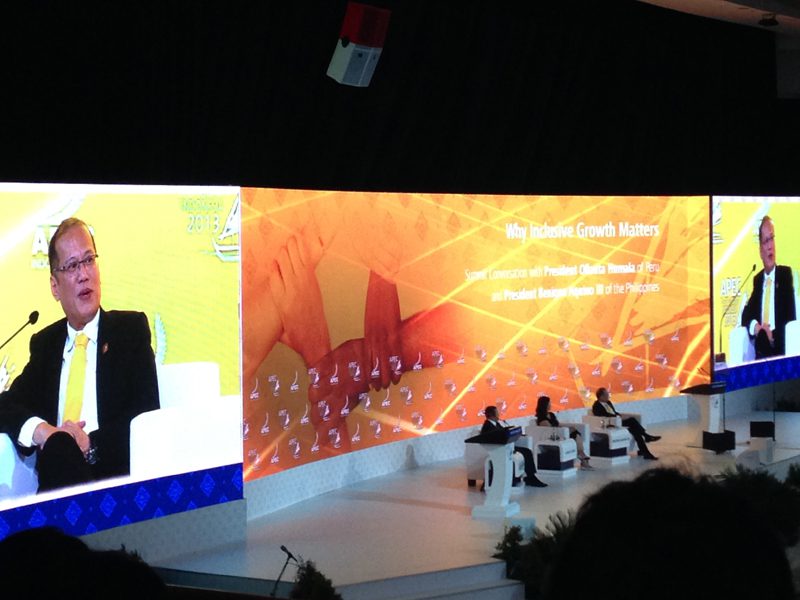 Benigno Aquino III, President of the Phillipines, speaking about 
