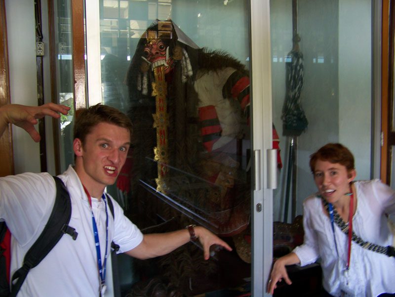 Brian and Emily in the museum at Kamasan Village