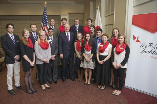 The Advance Team with Michael Armacost, speaker at the Japan Symposium