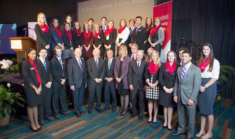 The Advance Team at the Wilkins Awards Dinner 2015 with David Wilkins, Bob Schieffer, Lindsey Graham, President Elizabeth Davis and Secretary Riley