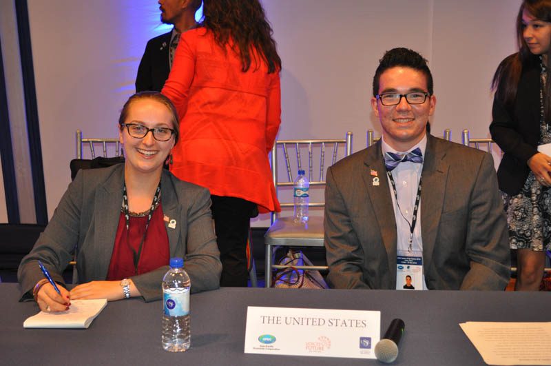 (l-r) Emilee O'Brien and John Bleed. This year's topic for the Youth Forum is 
