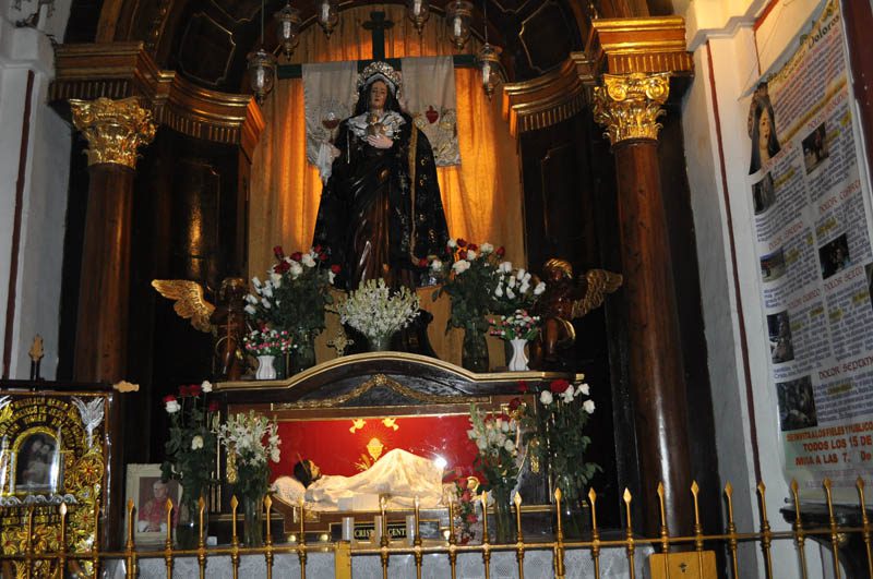 Inside the church
