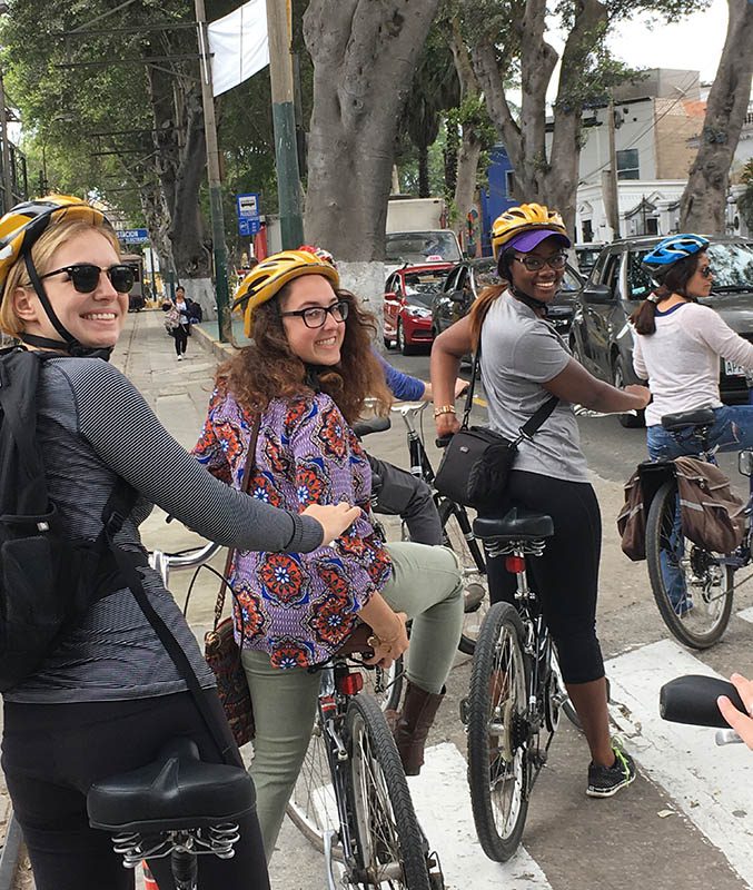(l-r) Julia Reynolds, London Anderson, Crystal Brockington and our guide