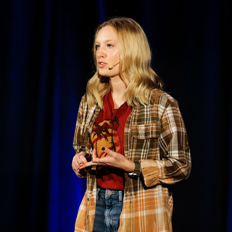 Noelle Warner giving her Ted Talk
